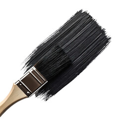 Fototapeta premium black thick paint brush stroke texture png bold paint smear png artistic brushstroke isolate png texture overlay PNG transparent background image