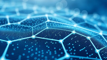 Nanotechnology digital surface animation, nanotechnology grid pattern technology, nanotechnology futuristic nanotech surface network