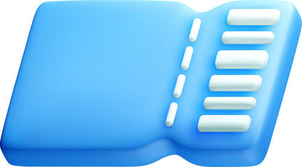 3D Model of a Blue Object with Details