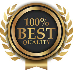 vector illustration of a black colored batch with golden design