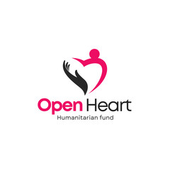 abstract heart  logo design