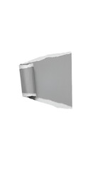 3D Render of Rolled Gray Paper on a Transparent Isolated Background