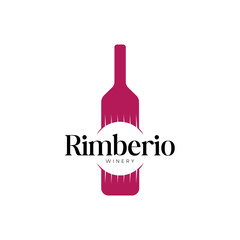wine bottle logo