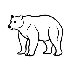Fototapeta premium Bear Silhouette Vector Wild Animal SVG for Cricut, Outdoor Logo, Shirt Design, Camping Art & Vinyl