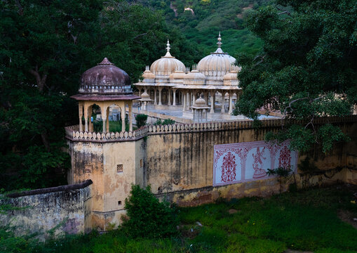 Gaitore Ki Chhatriyan cenotaph, Rajasthan, Jaipur, India