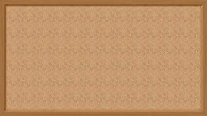 Fototapeta premium A flat vector corkboard in rectangular shape with wooden texture, perfect for notes, messages, or school interior design.