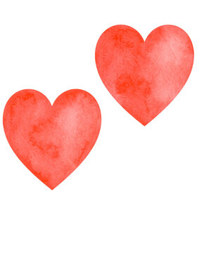 Illustration de deux coeurs rouges
