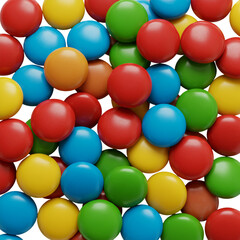 3d Illustration Of Colorful Candy Texture With Transparent Background
