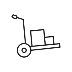 Logistik icon outline vector