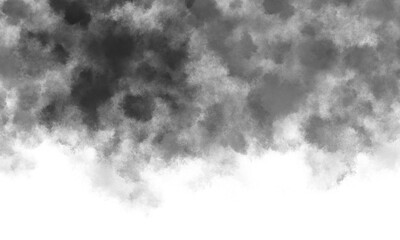 A dark gray smoke or cloud background texture with a clear horizon line, ideal for creating mysterious, dramatic, and atmospheric effects in various digital design projects.