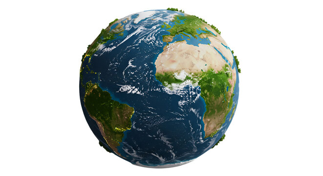 3D Illustration Of The Earth Planet Isolated On Transparent Background - Powered by Adobe