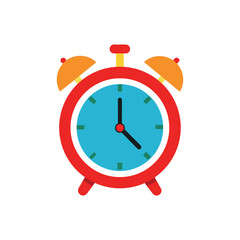 alarm clock vector art on white background 