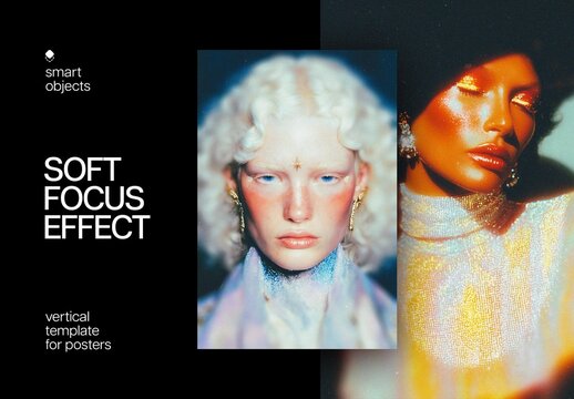 Cinematic Soft Focus Poster Photo Effect Mockup