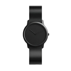 Minimalist black watch with clean lines