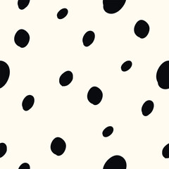 seamless pattern black and white background with circles dots	
