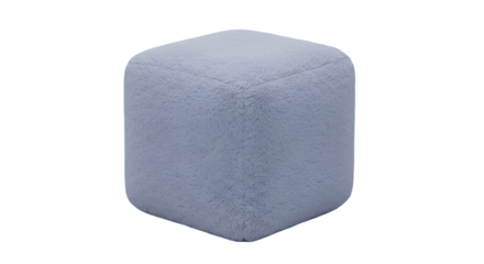 Abstract 3D Rendered Blue Cube on Transparent Background Design