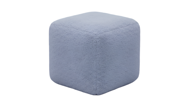 Abstract 3D Rendered Blue Cube on Transparent Background Design