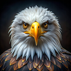 Obraz premium american bald eagle with white background