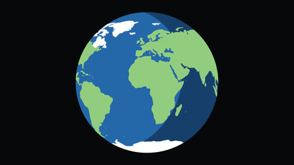 Minimalist Earth Vector Illustration