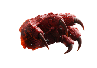 3D Rendered Illustration of Red Claw Isolated on Transparent Background