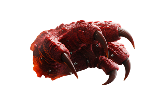 3D Rendered Illustration of Red Claw Isolated on Transparent Background
