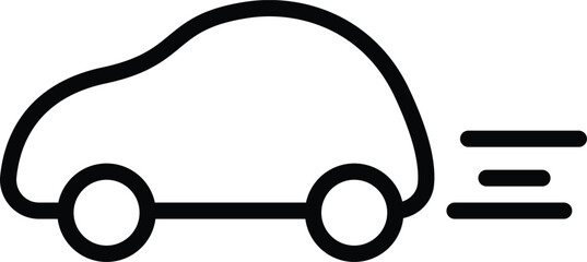 Car icon expressing a sense of speed