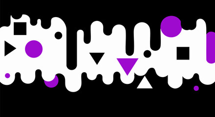 Geometric Paint Drip Banner