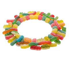 A Colorful Gummy Candy Ring Dessert Illustration On A Transparent Background