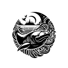 fish tattoo vector