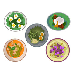Healthy Food Collection Vector Set Design Illustration