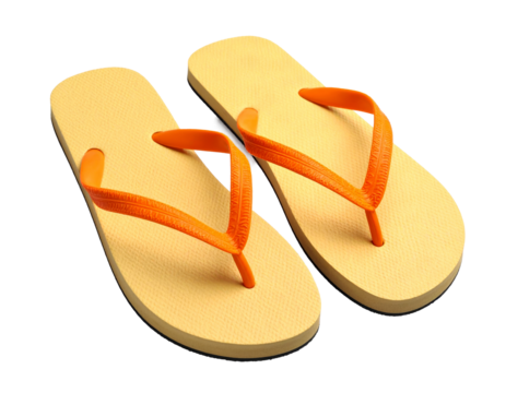 Flip flops isolated on a transparent background.