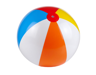 Beach ball isolated on a transparent background.
