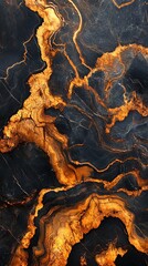 Abstract Stone Texture with Golden Veins Detailed Marble Pattern