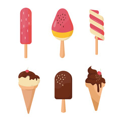 Ice Cream Vector Design Set Collection