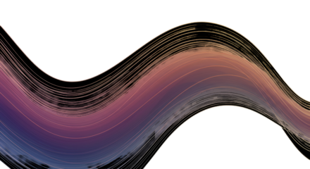 Abstract Illustration Of A Colorful Wavy Line On Black Background With Gradient And Light Effects