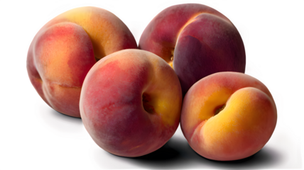 peaches isolated on white background