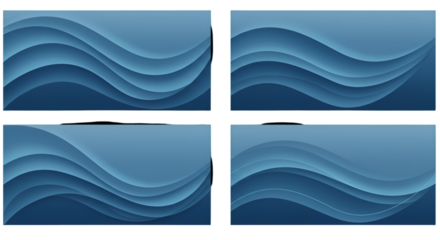 Abstract Blue Waves Background Illustration With Modern Geometric Design