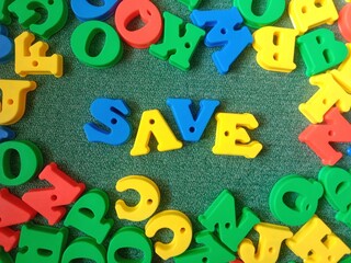 word save. 3d text