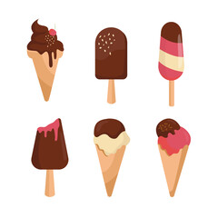 Ice Cream Vector Design Set Collection