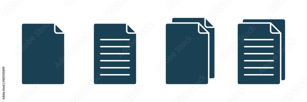 Poster document icon vector isolated on white background. minimal document icons collection . eps 10