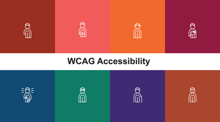 WCAG Accessibility colorful infographics style background