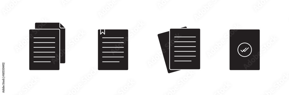 Poster document icon vector isolated on white background. minimal document icons collection . eps 10