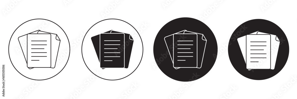 Poster document icon set vector. paper sign and symbol. clean , simple document icon set . eps 10