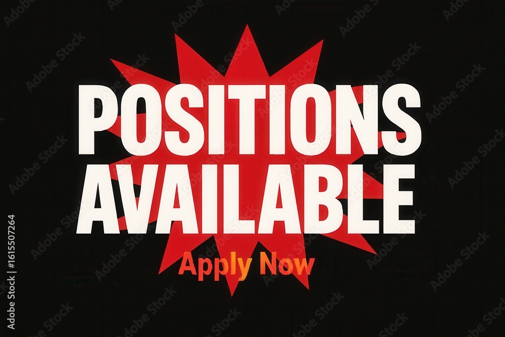 Poster bold text against a red starburst graphic reads 
