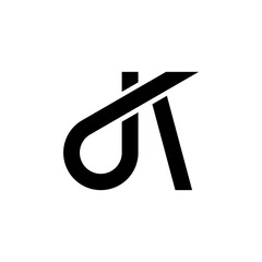 initials letter o K creative logo design