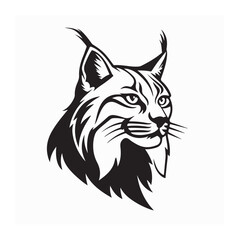 Grace and Power Black Lynx Emblem Elegance in Simplicity Iconic Feline