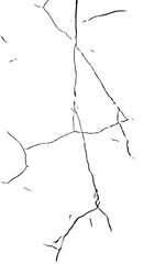Abstract Monochrome Texture Crack Background With White Lines Isolated Design