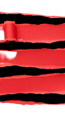 Abstract Isolated Red Torn Paper Strips On Black Background Illustration