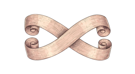 Abstract Infinity Scroll Illustration On Transparent Black Background