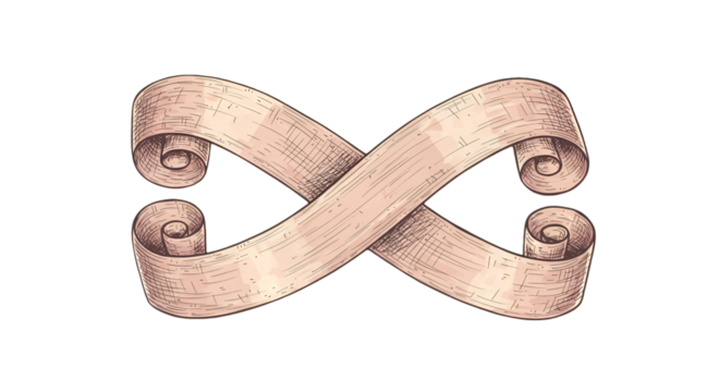 Abstract Infinity Scroll Illustration On Transparent Black Background